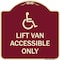 Signmission Lift Van Accessible W/ Updated Isa Heavy-Gauge Aluminum Architectural Sign, 18" x 18", BU-1818-23885 A-DES-BU-1818-23885 - alternate 1